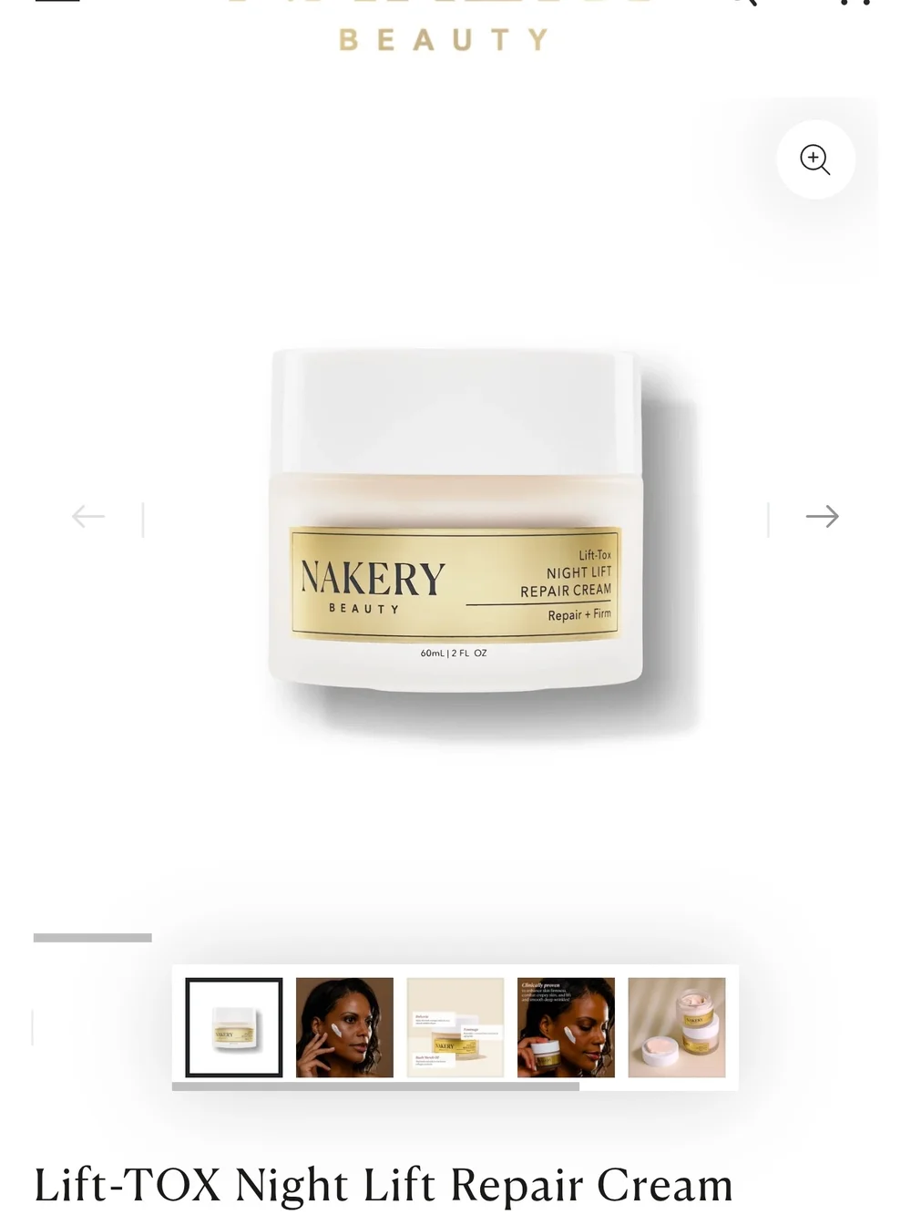 Nakery Lift-Tox Night Lift Repair Cream